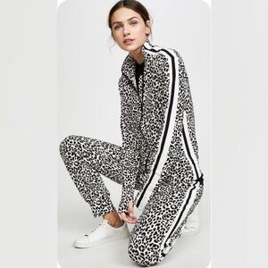 Norma Kamali Leopard Print track suit set jacket jogger set Size M Medium